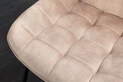 Riess-Ambiente Stühle|Samt Möbel > Design Stuhl ROADSTAR champagner greige Samt schwarze Metallbeine