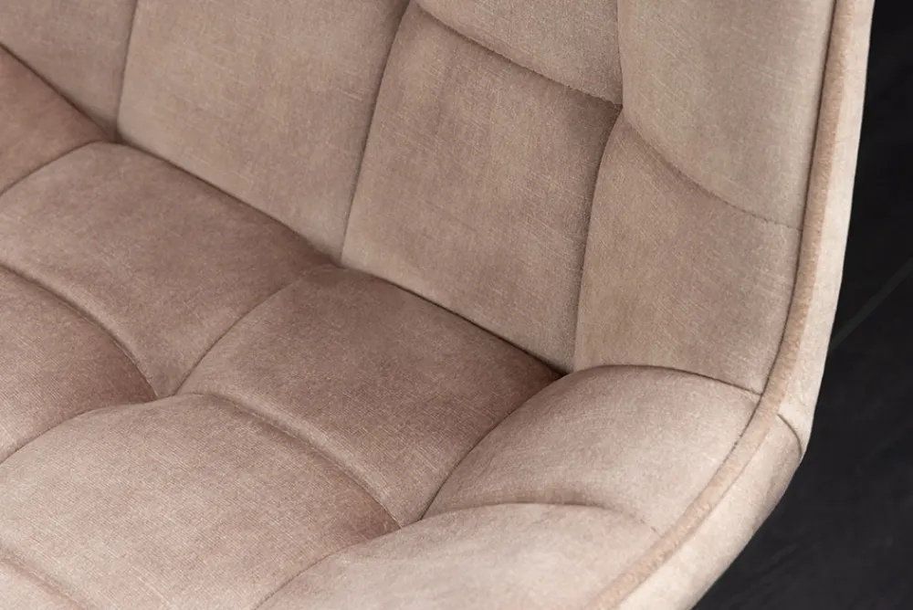 Riess-Ambiente Stühle|Samt Möbel > Design Stuhl ROADSTAR champagner greige Samt schwarze Metallbeine
