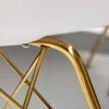 Riess-Ambiente Goldene Möbel|Skandinavisch > Design Stuhl SCANDINAVIA MEISTERSTÜCK weiß goldene Beine