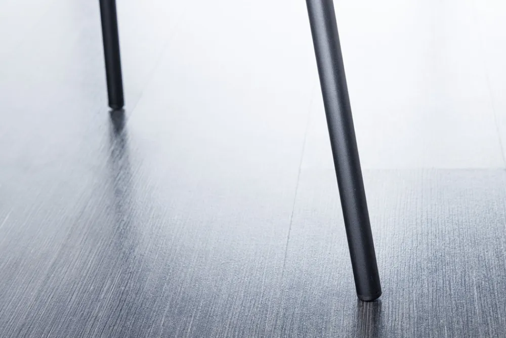 Riess-Ambiente Skandinavisch|Retro Möbel > Design Stuhl VOGUE grau Samt schwarze Metallbeine