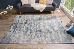 Riess-Ambiente Teppiche > Design Teppich ABSTRAKT 240x160cm blau Baumwolle