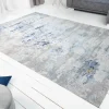 Riess-Ambiente Teppiche > Design Teppich ABSTRAKT XXL 350x240m grau blau Baumwolle