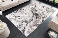Riess-Ambiente Teppiche > Design Teppich ART RUGS 230x160cm weiß grau Flachgewebe Indoor