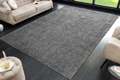 Riess-Ambiente Teppiche > Design Teppich CLOUD 9 230x160cm anthrazit Hochflor Indoor-Teppich