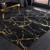 Riess-Ambiente Teppiche > Design Teppich MARBLE 240x160cm schwarz gold Marmor-Optik Flachgewebe