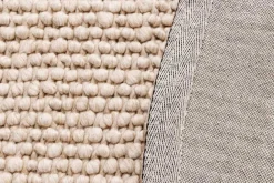 Riess-Ambiente Teppiche|Skandinavisch > Design Teppich WOOL 150cm beige rund Wolle Handarbeit