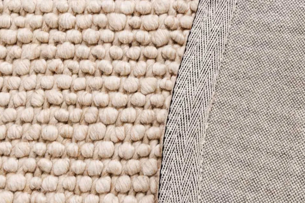 Riess-Ambiente Teppiche|Skandinavisch > Design Teppich WOOL 150cm beige rund Wolle Handarbeit