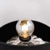 Riess-Ambiente Tischlampen > Design Tischlampe ABSTRACT 50cm silber schwarz Metall Stoffschirm handmade