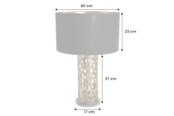 Riess-Ambiente Tischlampen > Design Tischlampe ABSTRACT LEAF kupfer antik Metall Marmorfuß handmade