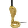 Riess-Ambiente Tischlampen > Design Tischlampe COBRA 65cm gold Schlangen Skulptur schwarzer Stoffschirm