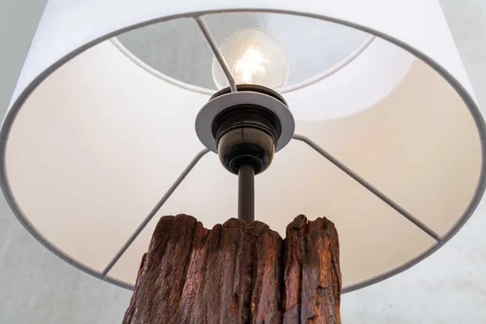 Riess-Ambiente Mehr...|Mehr... > Design Tischlampe ROUSILIQUE 60cm natur weiß rund Treibholz handgearbeitet