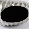 Riess-Ambiente Tischlampen > Design Tischlampe SHELL 60cm silber schwarz Metall Stoffschirm maritim