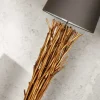 Riess-Ambiente Mehr...|Mehr... > Design Treibholz Stehlampe EUPHORIA 180cm grau mit Leinenschirm