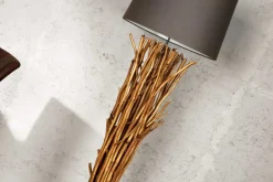 Riess-Ambiente Mehr...|Mehr... > Design Treibholz Stehlampe EUPHORIA 180cm grau mit Leinenschirm