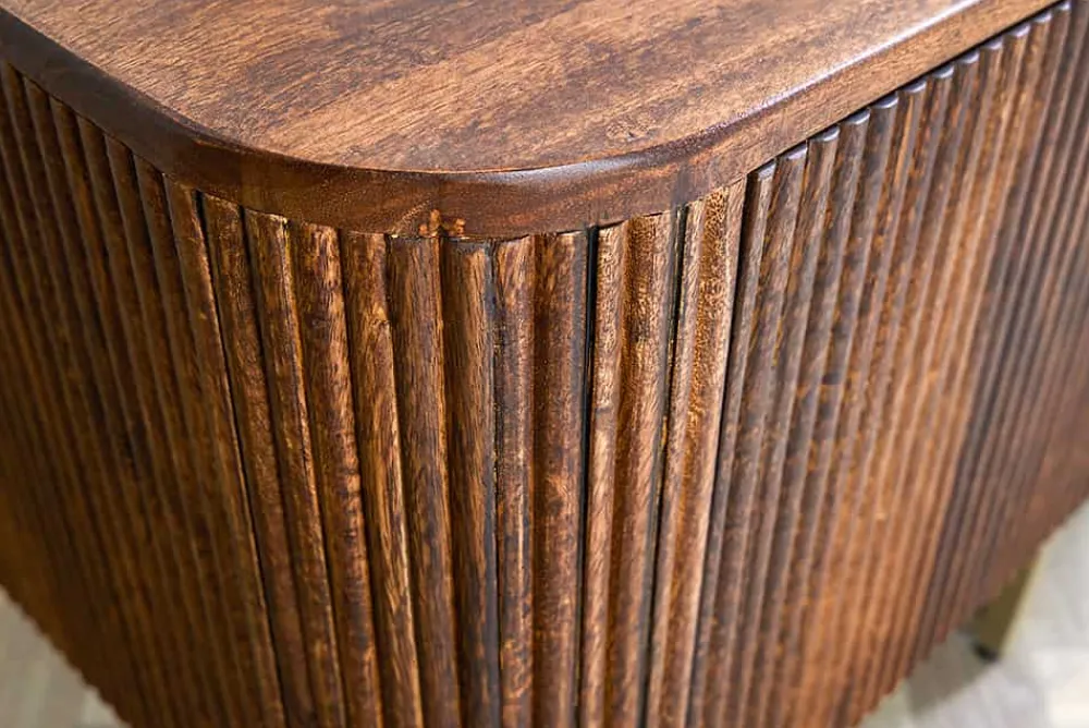 Riess-Ambiente Retro Möbel|Tv- & Lowboards > Design TV Board GATSBY 160cm braun mattgold Mangoholz Retro