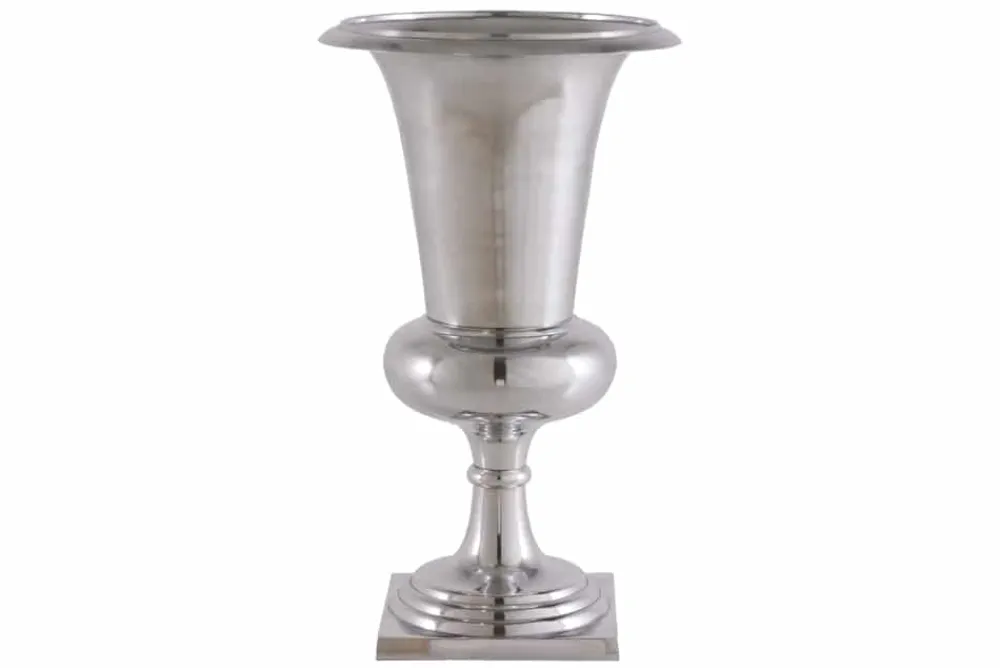 Riess-Ambiente Dekoration|Vasen > Design Vase GOAL 75cm silber Pflanzen Pokal Aluminium