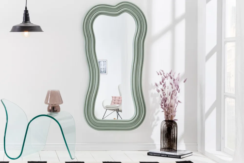 Riess-Ambiente Spiegel > Design Wandspiegel ALICE II 100cm pastell salbeigrün