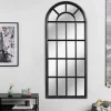 Riess-Ambiente Spiegel > Design Wandspiegel CASTILLO 140cm schwarz Landhausstil Fenster