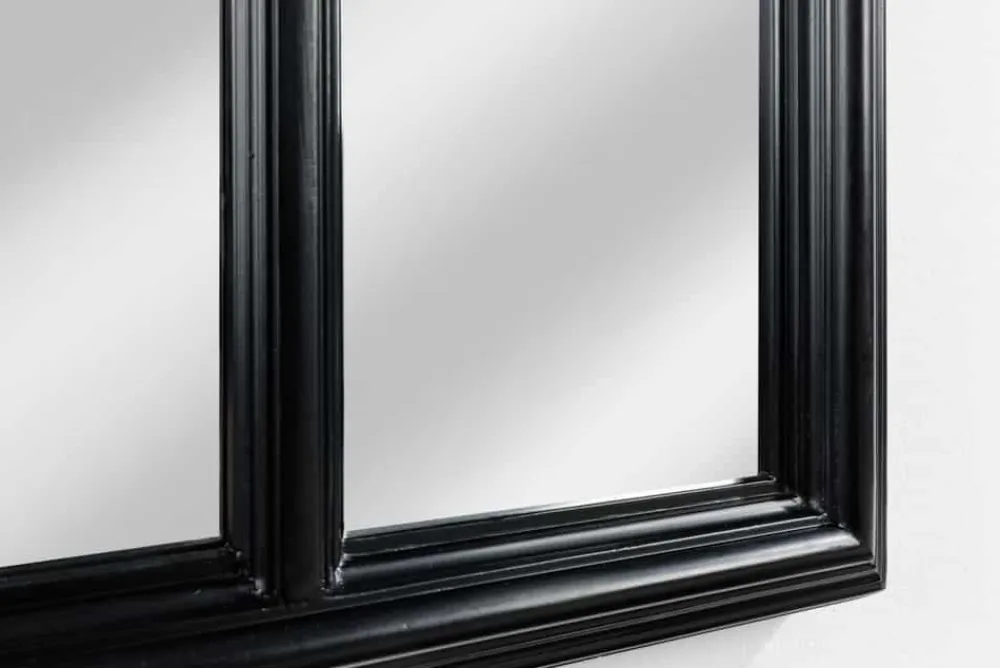 Riess-Ambiente Spiegel > Design Wandspiegel CASTILLO 140cm schwarz Landhausstil Fenster