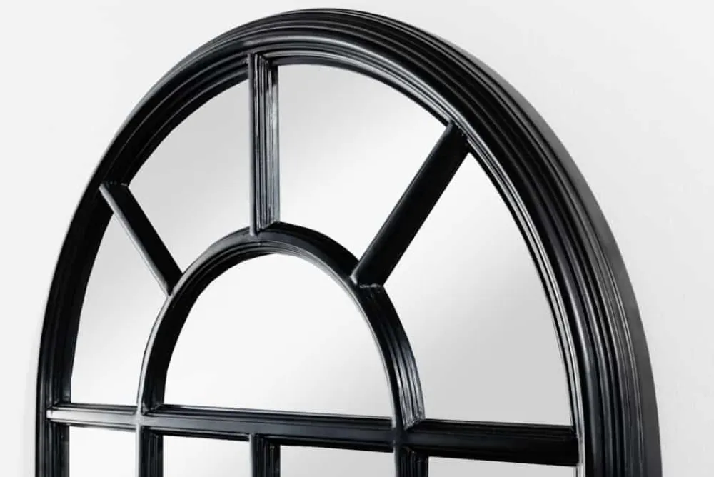 Riess-Ambiente Spiegel > Design Wandspiegel CASTILLO 140cm schwarz Landhausstil Fenster