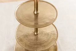 Riess-Ambiente Goldene Möbel|Etageren & Tabletts > Design XXL Etagere ABSTRACT 150cm gold Metall mit fünf Etagen handmade