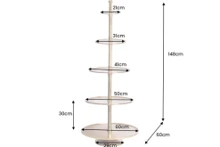 Riess-Ambiente Goldene Möbel|Etageren & Tabletts ><noscript><img width=