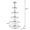Riess-Ambiente Etageren & Tabletts > Design XXL Etagere ABSTRACT 180cm silber Metall mit sechs Etagen handmade