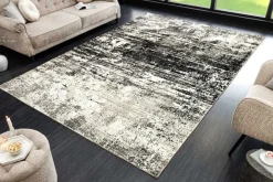 Riess-Ambiente Teppiche > Design XXL Teppich MODERN ART 350x240cm beige braun Kurzflor Indoor-Teppich