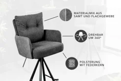 Riess-Ambiente Barhocker|Samt Möbel ><noscript><img width=
