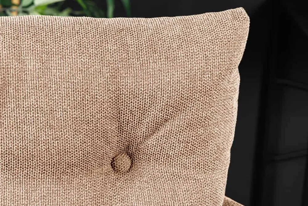 Riess-Ambiente Barhocker|Samt Möbel > Drehbarer Design Barhocker BIG GEORGE champagner beige Samt Taschenfederkern Armlehne