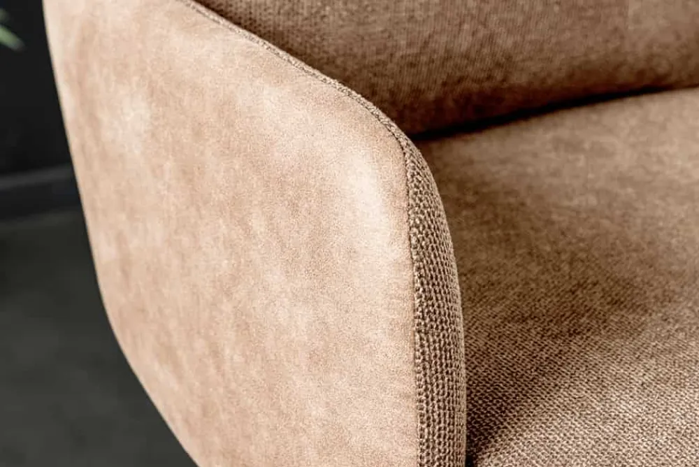 Riess-Ambiente Barhocker|Samt Möbel > Drehbarer Design Barhocker BIG GEORGE champagner beige Samt Taschenfederkern Armlehne