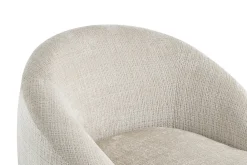 Riess-Ambiente Skandinavisch|Sessel > Drehbarer Design Sessel ALPINE beige Chenille Cremona 360° mit Armlehnen