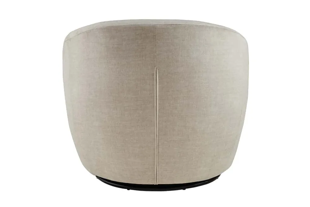 Riess-Ambiente Skandinavisch|Sessel > Drehbarer Design Sessel ALPINE beige Samt 360° mit Armlehnen