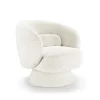Riess-Ambiente Skandinavisch|Sessel > Drehbarer Design Sessel BOSSA NOVA beige Bouclé