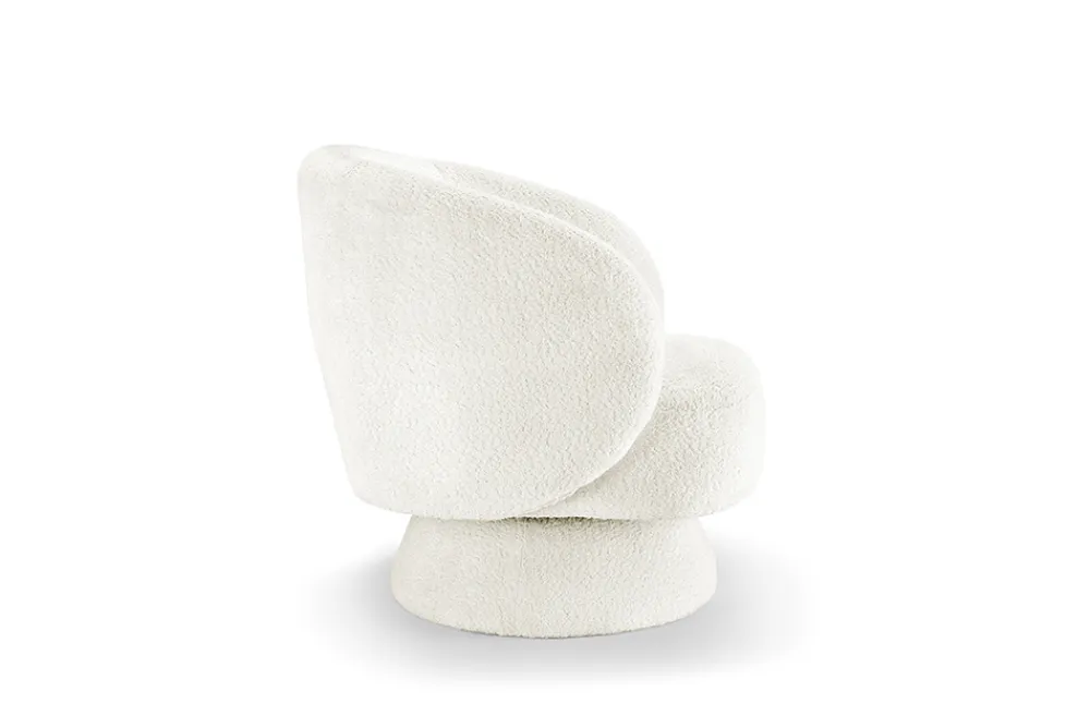 Riess-Ambiente Skandinavisch|Sessel > Drehbarer Design Sessel BOSSA NOVA beige Bouclé