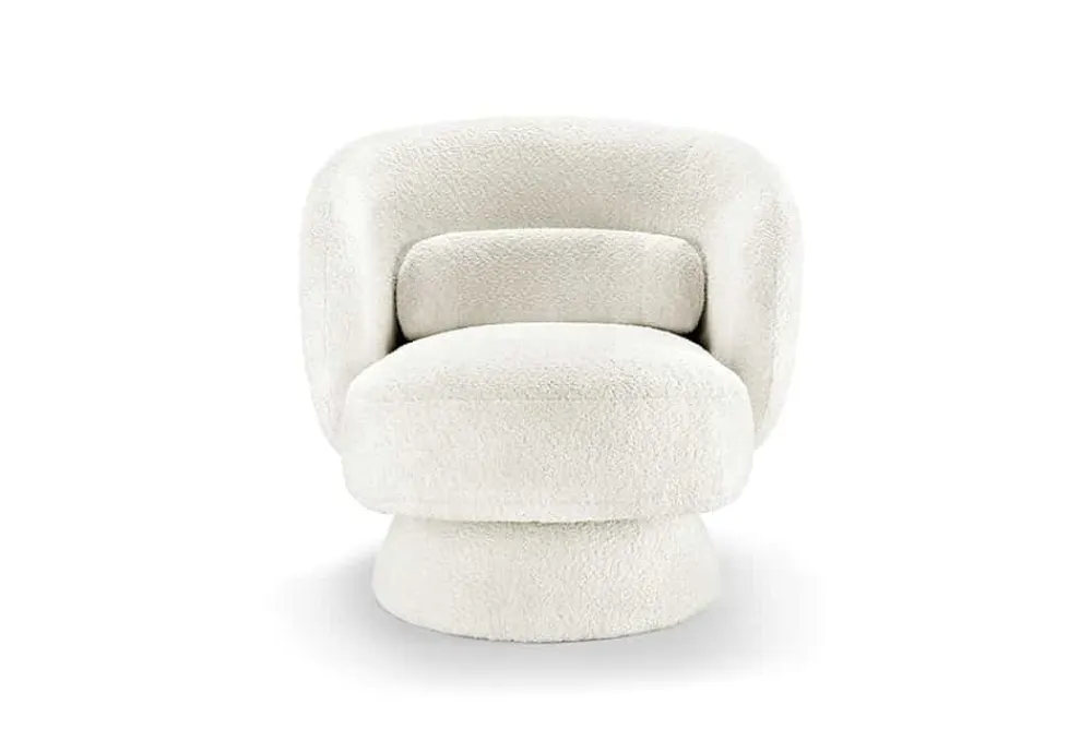 Riess-Ambiente Skandinavisch|Sessel > Drehbarer Design Sessel BOSSA NOVA beige Bouclé