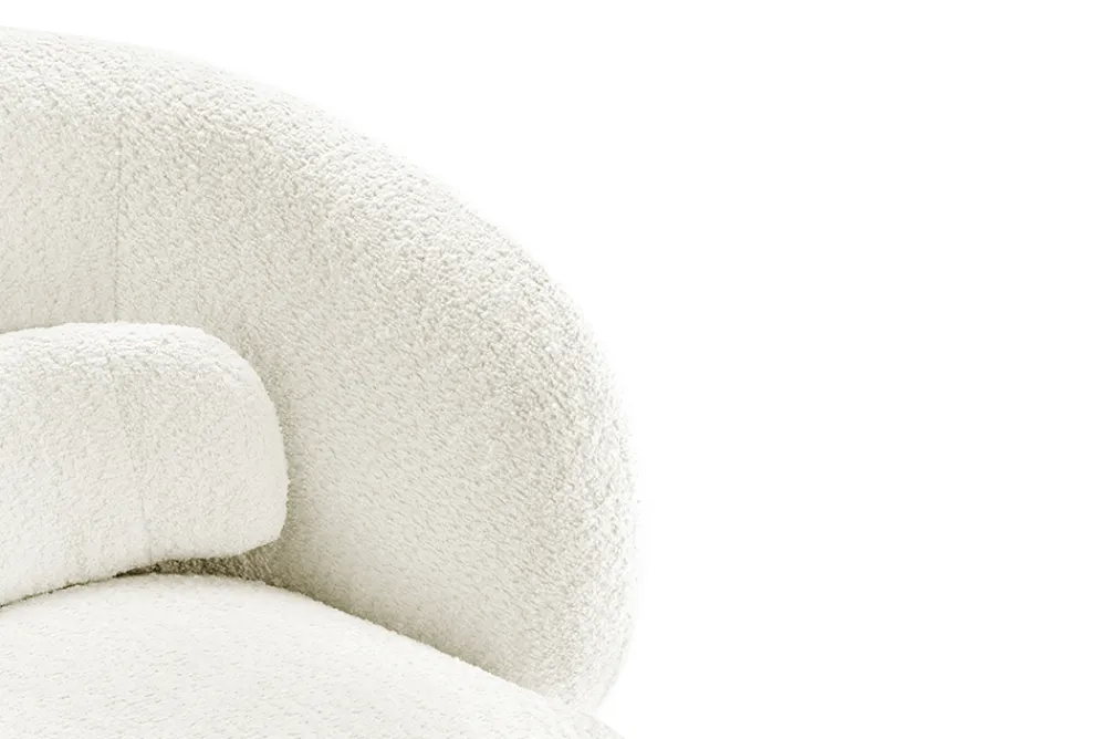 Riess-Ambiente Skandinavisch|Sessel > Drehbarer Design Sessel BOSSA NOVA beige Bouclé