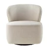 Riess-Ambiente Sessel|Samt Möbel > Drehbarer Design Sessel GATSBY beige Samt 360°
