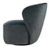 Riess-Ambiente Sessel|Samt Möbel > Drehbarer Design Sessel GATSBY petrol Samt 360°