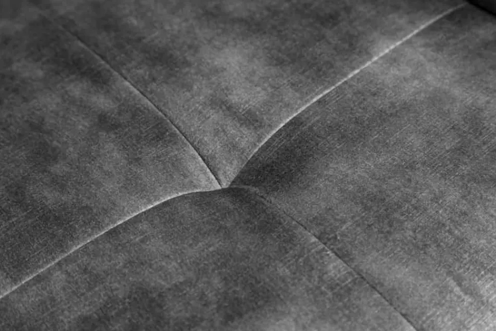 Riess-Ambiente Retro Möbel|Stühle > Drehbarer Design Stuhl EUPHORIA dunkelgrau Samt mit Armlehne Metallgestell schwarz