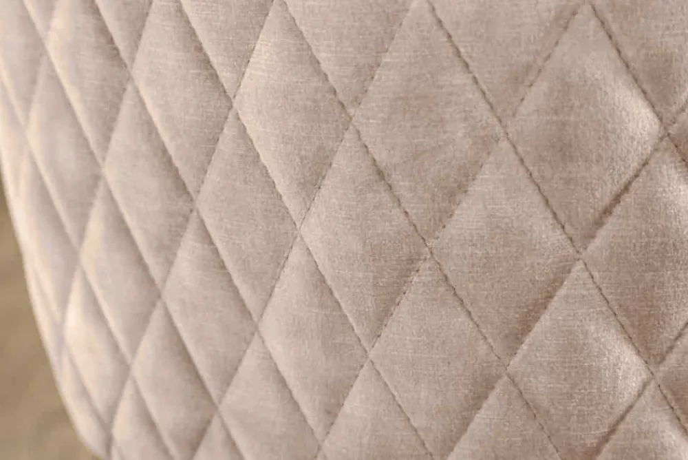 Riess-Ambiente Retro Möbel|Stühle > Drehbarer Design Stuhl EUPHORIA champagner greige Samt mit Armlehne Metallgestell schwarz