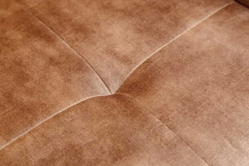 Riess-Ambiente Retro Möbel|Stühle > Drehbarer Design Stuhl EUPHORIA rost braun Samt mit Armlehne Metallgestell schwarz