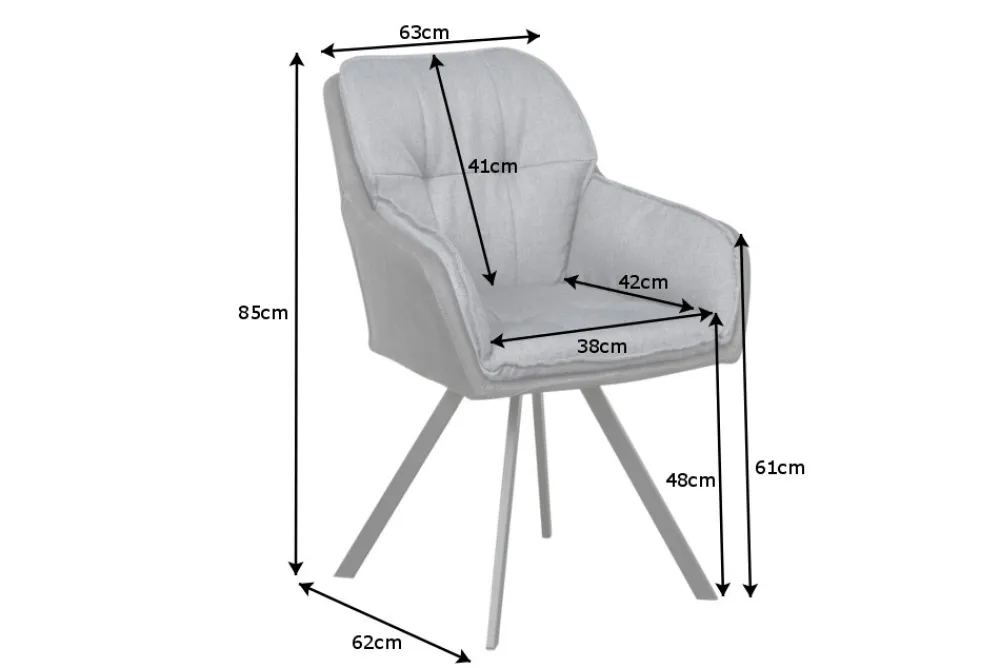 Riess-Ambiente Retro Möbel|Stühle > Drehbarer Design Stuhl MR. LOUNGER anthrazit grau Microfaser Flachgewebe mit Armlehne