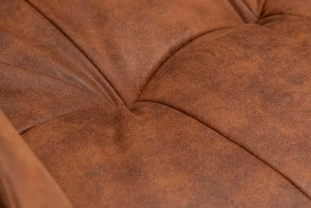 Riess-Ambiente Retro Möbel|Stühle > Drehbarer Design Stuhl MR. LOUNGER hellbraun Microfaser mit Armlehne Metall schwarz