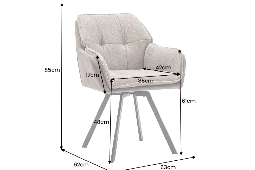 Riess-Ambiente Retro Möbel|Industrial Loft > Drehbarer Design Stuhl MR. LOUNGER vintage taupe Microfaser mit Armlehne