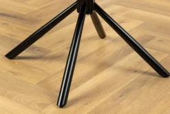 Riess-Ambiente Stühle > Drehbarer Design Stuhl SIGNATURE schwarz Echtleder 360° Taschenfederkern Metall