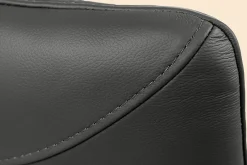 Riess-Ambiente Stühle > Drehbarer Design Stuhl SIGNATURE schwarz Echtleder 360° Taschenfederkern Metall