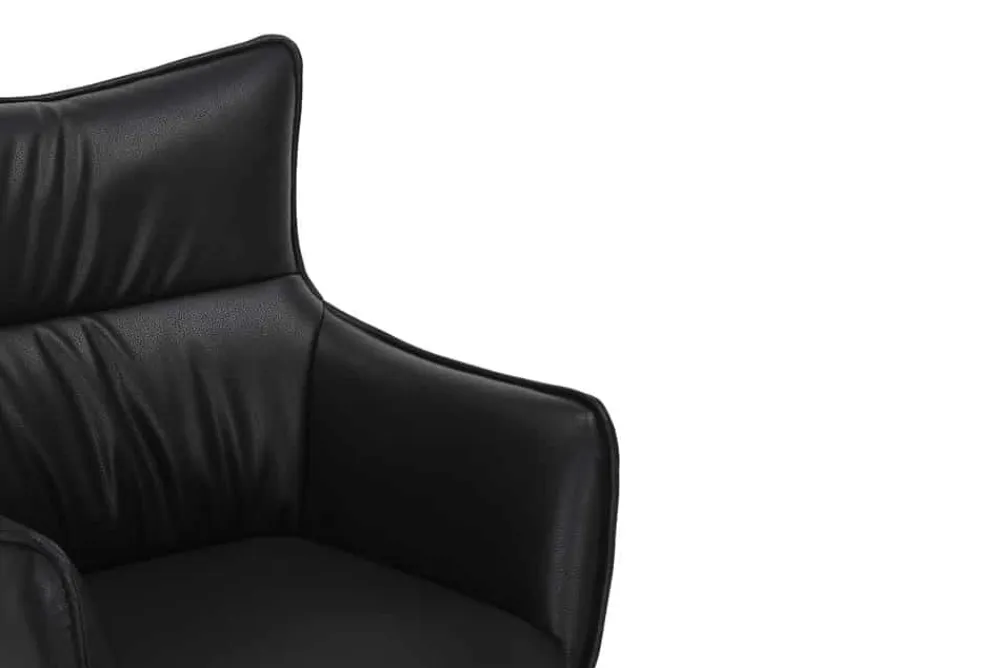 Riess-Ambiente Industrial Loft|Stühle > Drehbarer Design Stuhl VOGUE schwarz Kunstleder Metall 360° mit Armlehne