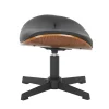 Riess-Ambiente Sitzhocker|Retro Möbel > Drehbarer Hocker VOGUE COMFORT schwarz Kunstleder braun Walnuss-Design