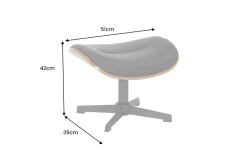 Riess-Ambiente Sitzhocker|Retro Möbel > Drehbarer Hocker VOGUE COMFORT schwarz Kunstleder braun Walnuss-Design